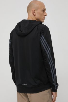 adidas Performance hanorac de jogging Run Icon HE2472 barbati, culoarea negru, cu imprimeu