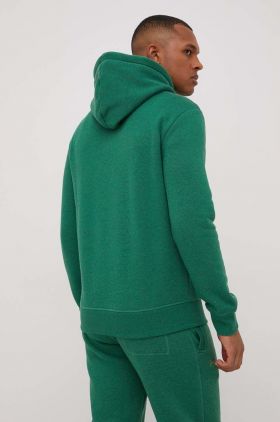 Superdry bluza barbati, culoarea verde, melanj