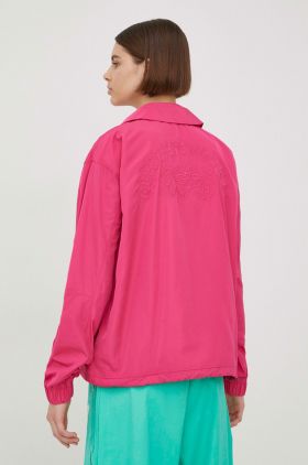 adidas Originals geaca Always Original HG1237 femei, culoarea roz, de tranzitie, oversize