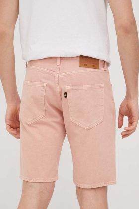 Levi's pantaloni scurti jeans barbati, culoarea roz