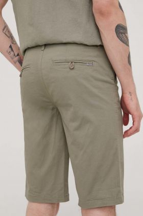 Solid pantaloni scurti barbati, culoarea verde