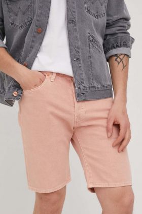 Levi's pantaloni scurti jeans barbati, culoarea roz