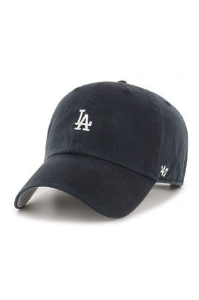 47brand șapcă MLB Los Angeles Dodgers culoarea negru, cu imprimeu  B-BSRNR12GWS-BKA