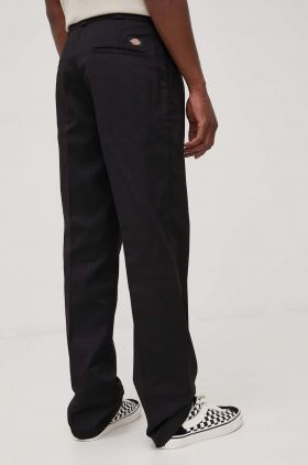 Dickies pantaloni bărbați, culoarea negru, drept DK0A4XK6BLK-Black