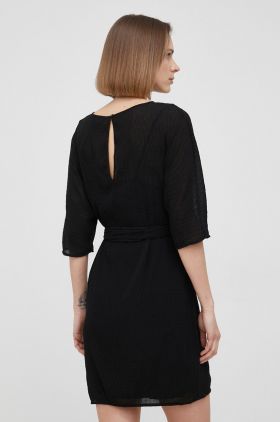 Armani Exchange rochie culoarea negru, mini, drept