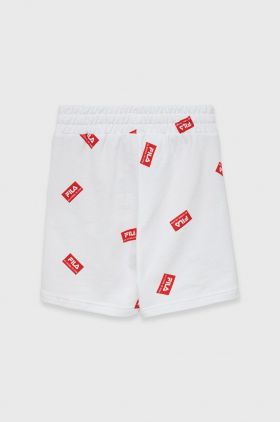 Fila pantaloni scurti copii culoarea alb,