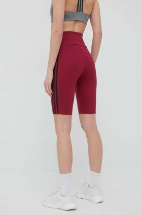 adidas Originals pantaloni scurți Trefoil Moments HE0406 femei, culoarea violet, cu imprimeu, high waist HE0406-LEGBUR