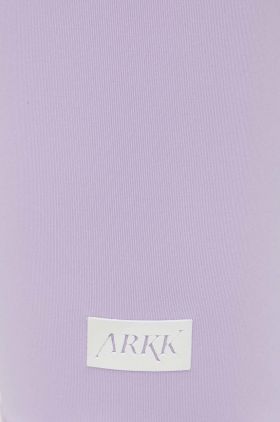 Arkk Copenhagen pantaloni scurti femei, culoarea violet, neted, high waist