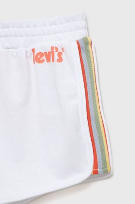Levi's pantaloni scurti copii culoarea turcoaz, neted