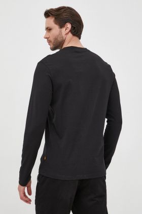 BOSS longsleeve CASUAL bărbați, culoarea negru, uni 50473286