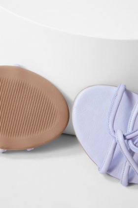 Answear Lab slapi de piele femei, culoarea violet