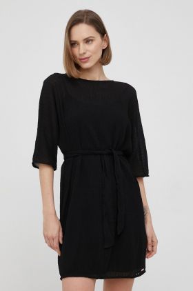 Armani Exchange rochie culoarea negru, mini, drept