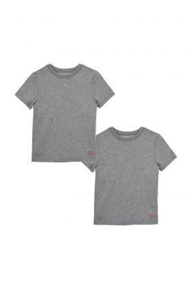 Levi's tricou copii culoarea gri, neted