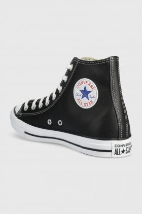 Converse bocanci de piele Chuck Taylor All Star barbati, culoarea negru