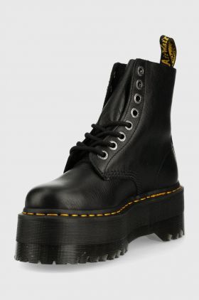 Dr. Martens bocanci de piele femei, culoarea negru, cu platforma DM26925001.1460.Pascal-Black.Pisa