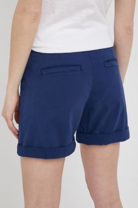 Pepe Jeans pantaloni scurti Junie femei, culoarea albastru marin, neted, medium waist