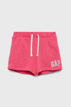 GAP pantaloni scurti copii culoarea roz, cu imprimeu