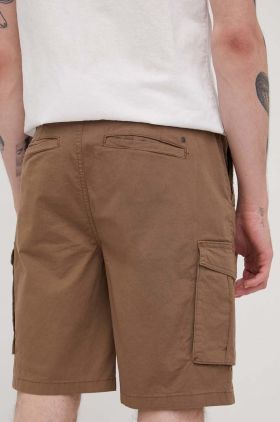 Solid pantaloni scurti barbati, culoarea maro