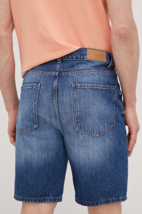 Solid pantaloni scurti jeans barbati,