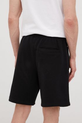 Superdry pantaloni scurti din bumbac barbati, culoarea negru