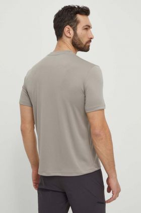 Helly Hansen tricou sport culoarea galben, cu imprimeu