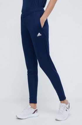 adidas Performance pantaloni de antrenament Entrada 22 HC0334 femei, culoarea bleumarin, uni HC0334