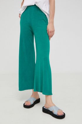 Answear Lab femei, culoarea verde, lat, high waist