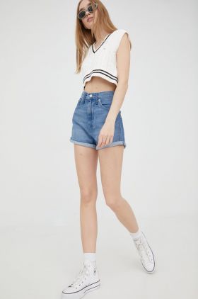 Levi's pantaloni scurti jeans Wltrd femei, neted, high waist