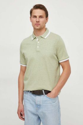 Michael Kors polo de bumbac culoarea verde, neted