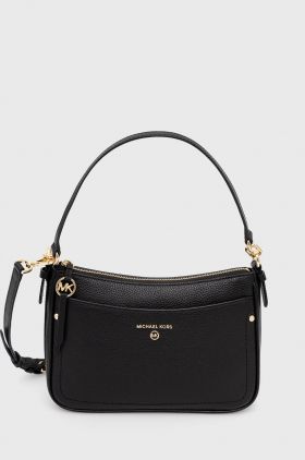 MICHAEL Michael Kors poseta de piele culoarea negru