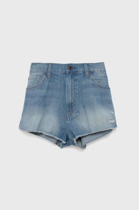 Pepe Jeans pantaloni scurti din denim pentru copii neted, talie reglabila