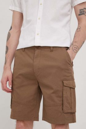 Solid pantaloni scurti barbati, culoarea maro