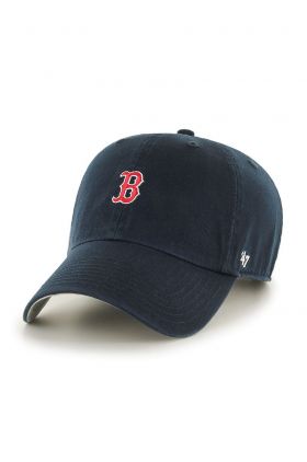 47brand șapcă MLB Boston Red Sox culoarea bleumarin, cu imprimeu  B-BSRNR02GWS-NY