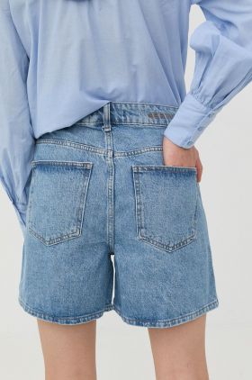 Gestuz pantaloni scurti jeans femei, neted, high waist