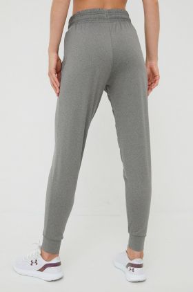 Under Armour pantaloni de antrenament 1369385 femei, culoarea gri, neted