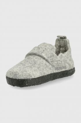 Birkenstock papuci de lana pentru copii culoarea gri