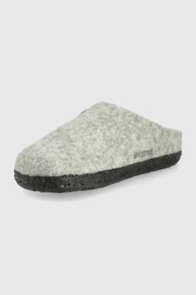 Birkenstock papuci de lana pentru copii culoarea gri