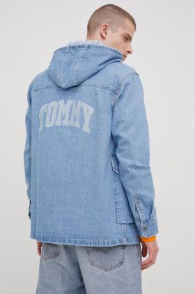 Tommy Jeans geaca jeans barbati, de tranzitie, oversize