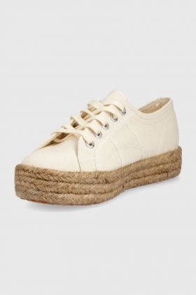 Superga tenisi femei, culoarea bej