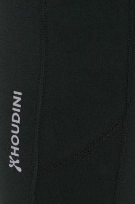 Houdini pantaloni scurti sport Adventure femei, culoarea verde, neted, high waist