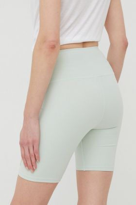 P.E Nation pantaloni scurți de antrenament Universal femei, culoarea gri, neted, high waist