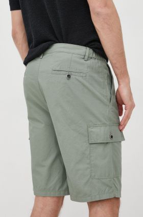 Sisley pantaloni scurti din bumbac barbati, culoarea verde