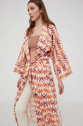 Answear Lab kimono culoarea portocaliu, oversize, modelator