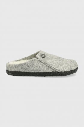 Birkenstock papuci de lana pentru copii culoarea gri