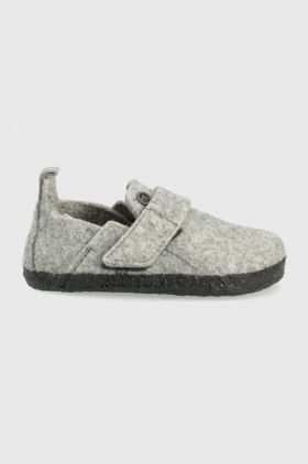 Birkenstock papuci de lana pentru copii culoarea gri