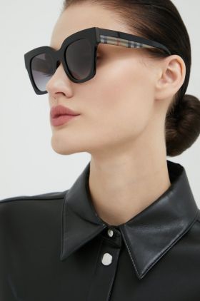 Burberry ochelari de soare femei, culoarea negru