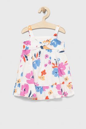 GAP rochie din bumbac pentru copii culoarea alb, mini, evazati