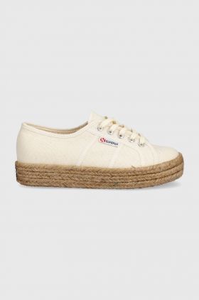 Superga tenisi femei, culoarea bej