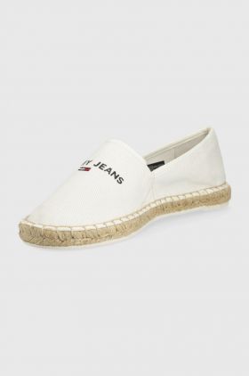 Tommy Jeans espadrile culoarea alb