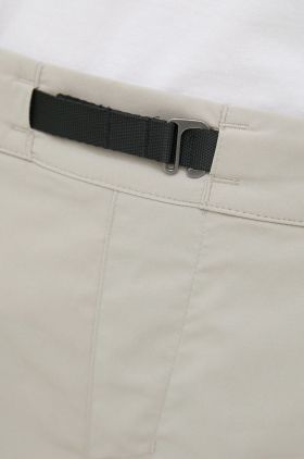 Houdini pantaloni scurți outdoor Wadi femei, culoarea bej, neted, medium waist